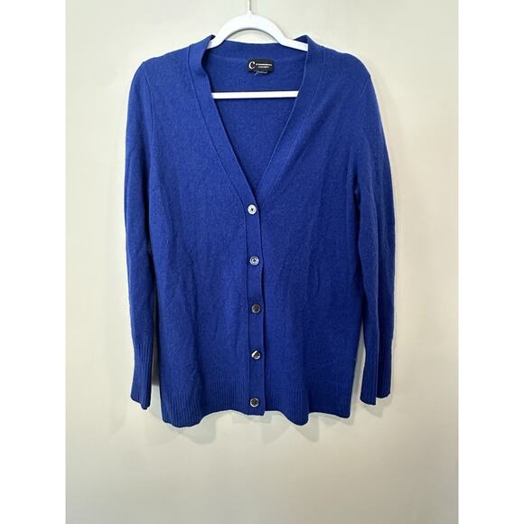 Women's C by Bloomingdales 100% Cashmere Cardigan Sweater Size Small - Picture 1 of 6